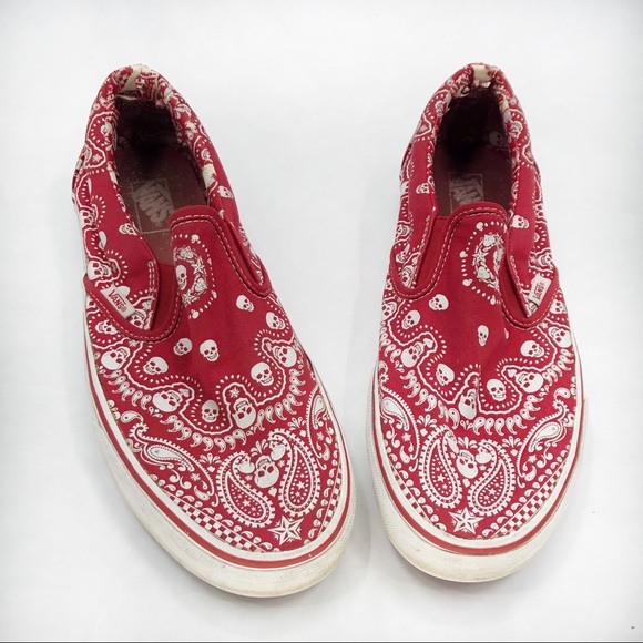 red bandana shoes vans